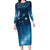New Zealand Matariki Family Matching Long Sleeve Bodycon Dress and Hawaiian Shirt Taniko Aramoana With Maori Galaxy Sky Night