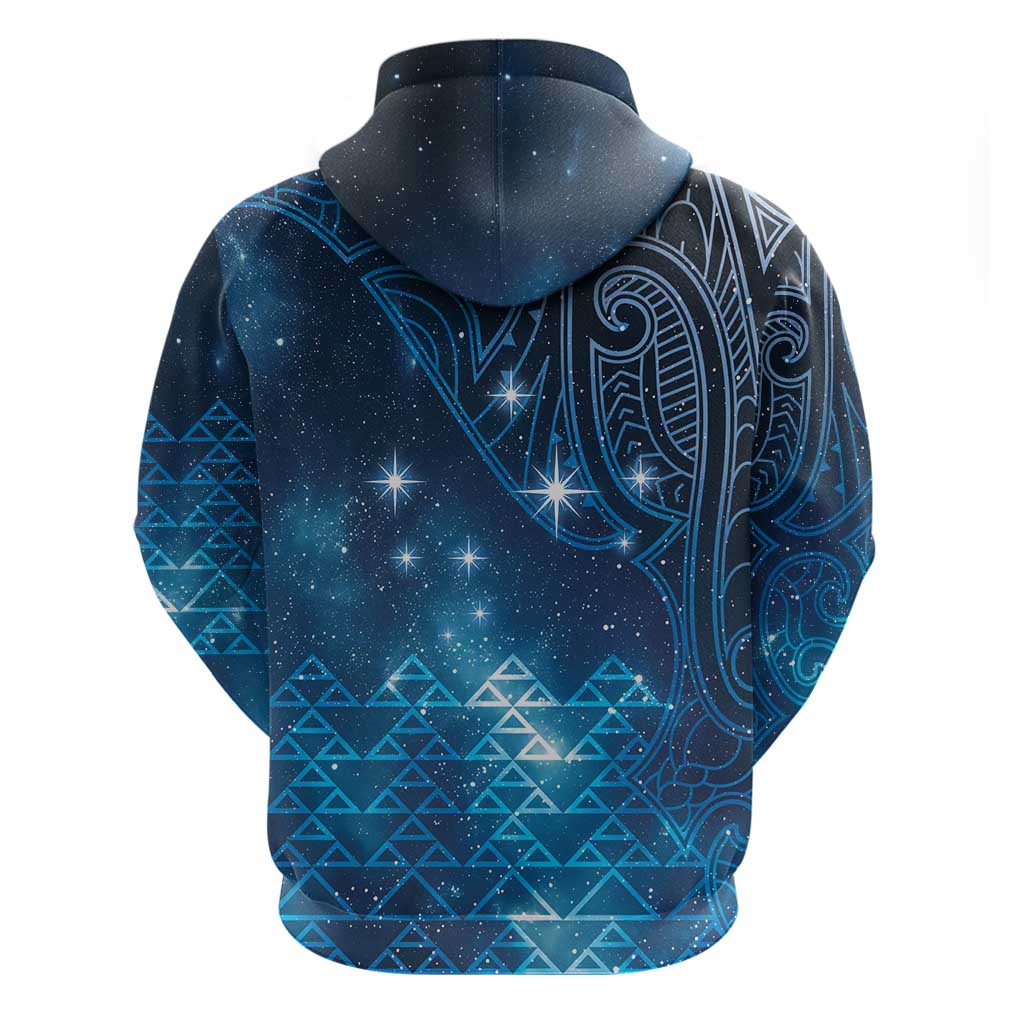 New Zealand Matariki Hoodie Taniko Aramoana With Maori Galaxy Sky Night
