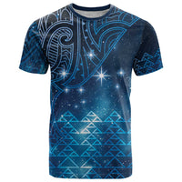 New Zealand Matariki T Shirt Taniko Aramoana With Maori Galaxy Sky Night