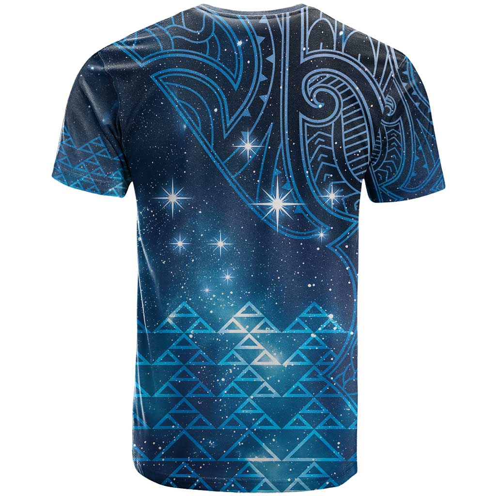 New Zealand Matariki T Shirt Taniko Aramoana With Maori Galaxy Sky Night