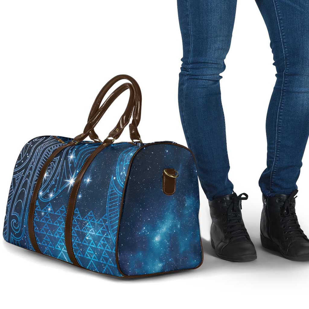 New Zealand Matariki Travel Bag Taniko Aramoana With Maori Galaxy Sky Night - Polynesian Pride