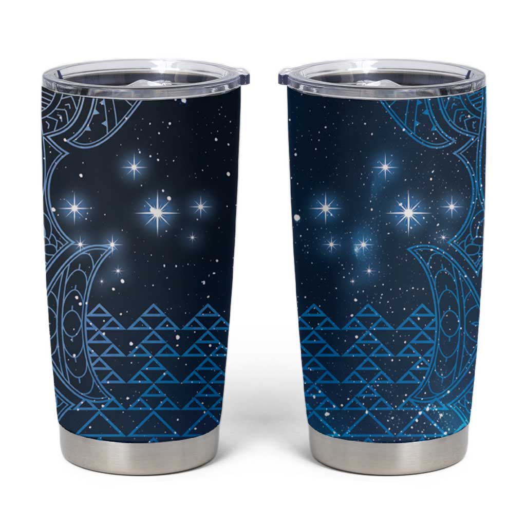New Zealand Matariki Tumbler Cup Taniko Aramoana With Maori Galaxy Sky Night