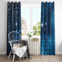 New Zealand Matariki Window Curtain Taniko Aramoana With Maori Galaxy Sky Night