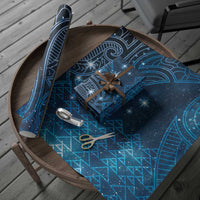 New Zealand Matariki Wrapping Paper Taniko Aramoana With Maori Galaxy Sky Night - Polynesian Pride