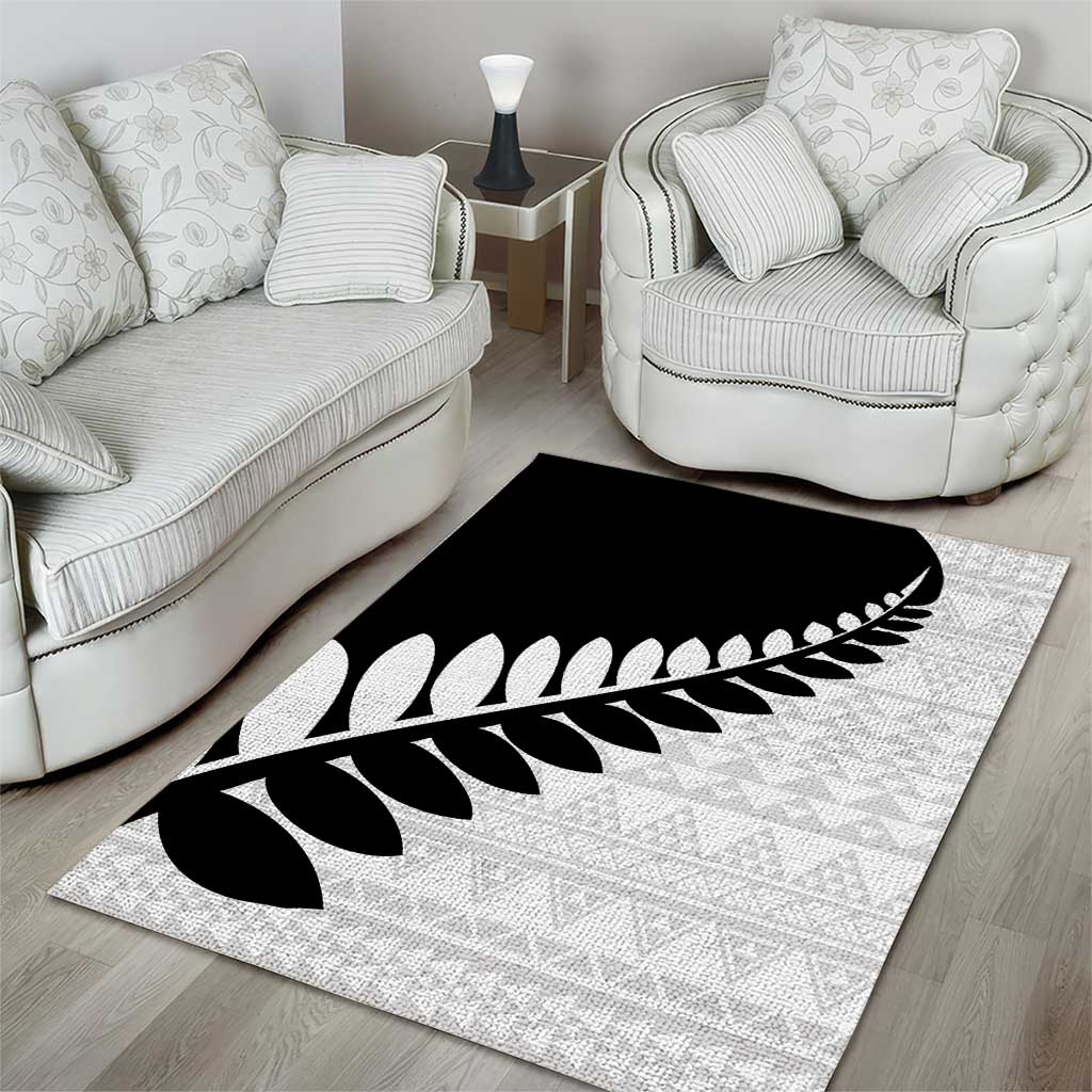 New Zealand Silver Fern Niho Taniwha Area Rug