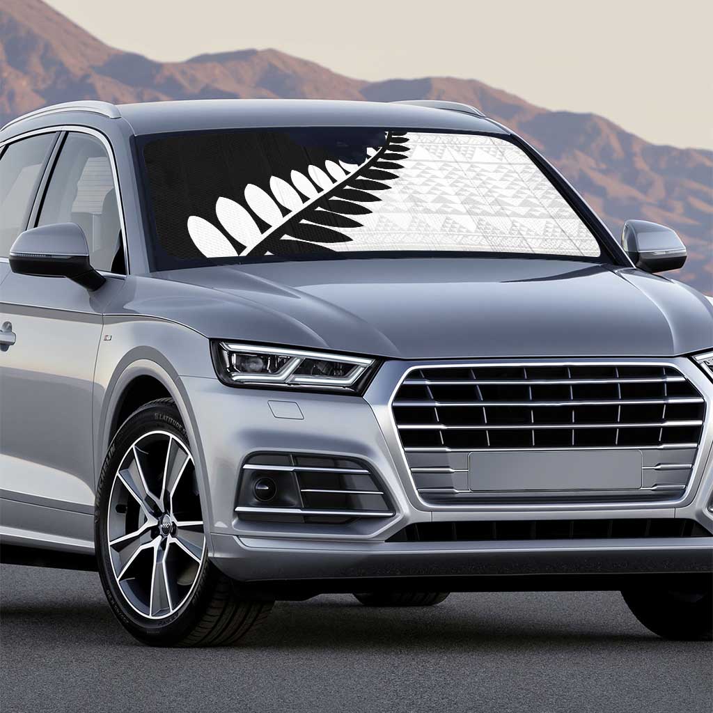 New Zealand Silver Fern Niho Taniwha Auto Sun Shade - Polynesian Pride