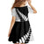 New Zealand Silver Fern Niho Taniwha Family Matching Long Sleeve Bodycon Dress and Hawaiian Shirt