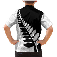 New Zealand Silver Fern Niho Taniwha Family Matching Mermaid Dress and Hawaiian Shirt LT9 - Polynesian Pride