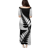 New Zealand Silver Fern Niho Taniwha Family Matching Puletasi and Hawaiian Shirt LT9 - Polynesian Pride
