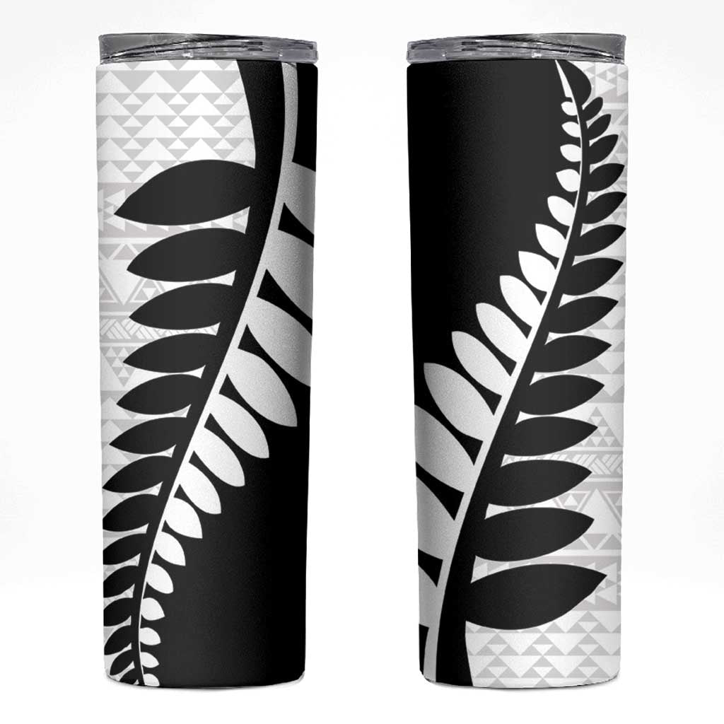 New Zealand Silver Fern Niho Taniwha Skinny Tumbler