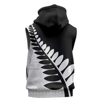 New Zealand Silver Fern Niho Taniwha Sleeveless Hoodie - Polynesian Pride