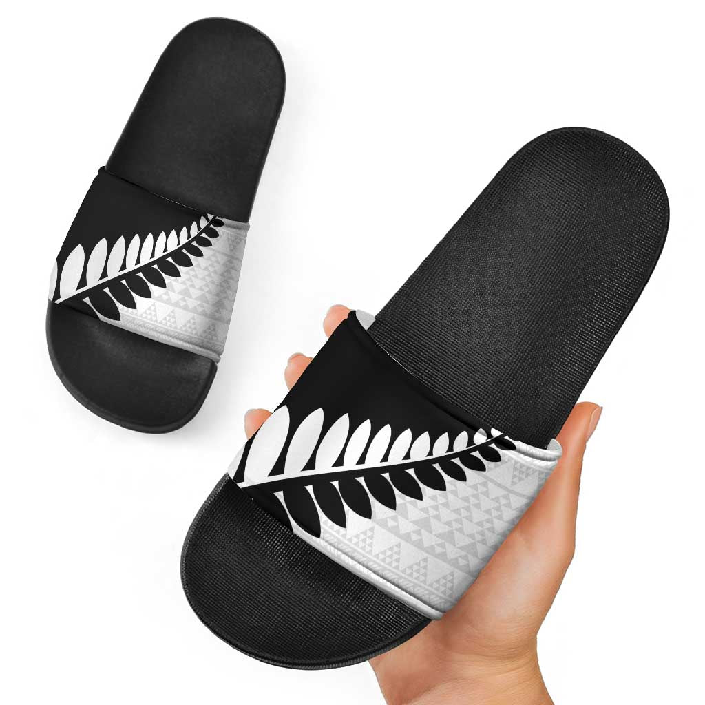 New Zealand Silver Fern Niho Taniwha Slide Sandals - Polynesian Pride