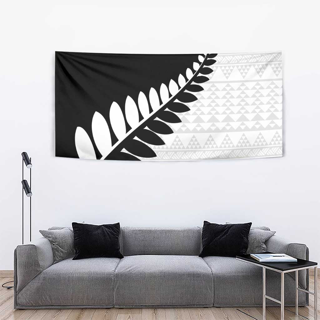 New Zealand Silver Fern Niho Taniwha Tapestry