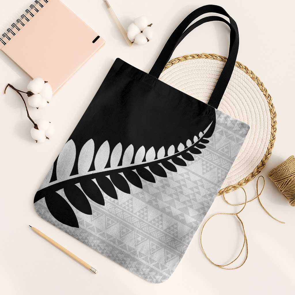 New Zealand Silver Fern Niho Taniwha Tote Bag - Polynesian Pride