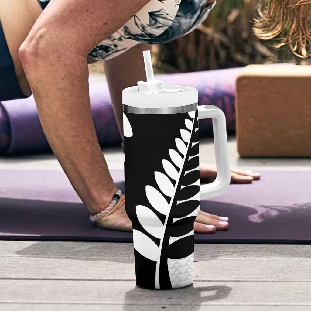 New Zealand Silver Fern Niho Taniwha Tumbler With Handle