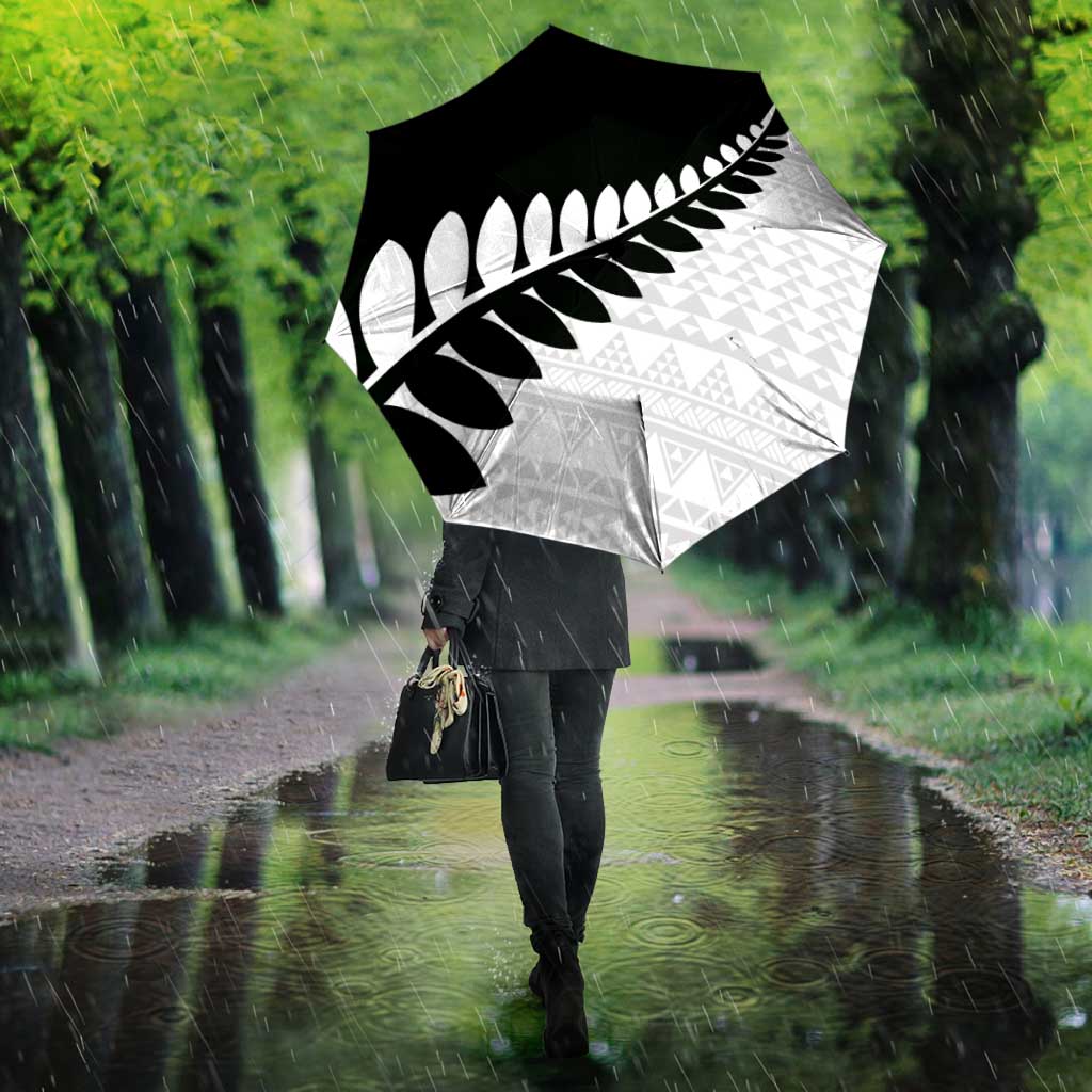 New Zealand Silver Fern Niho Taniwha Umbrella - Polynesian Pride
