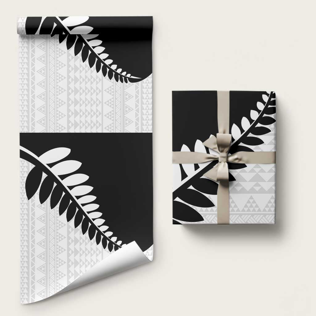 New Zealand Silver Fern Niho Taniwha Wrapping Paper - Polynesian Pride