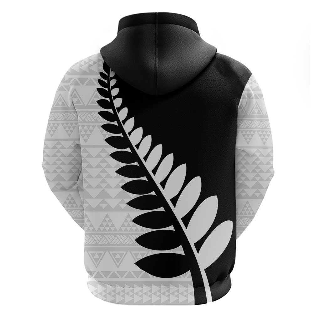 New Zealand Silver Fern Niho Taniwha Zip Hoodie LT9 - Polynesian Pride
