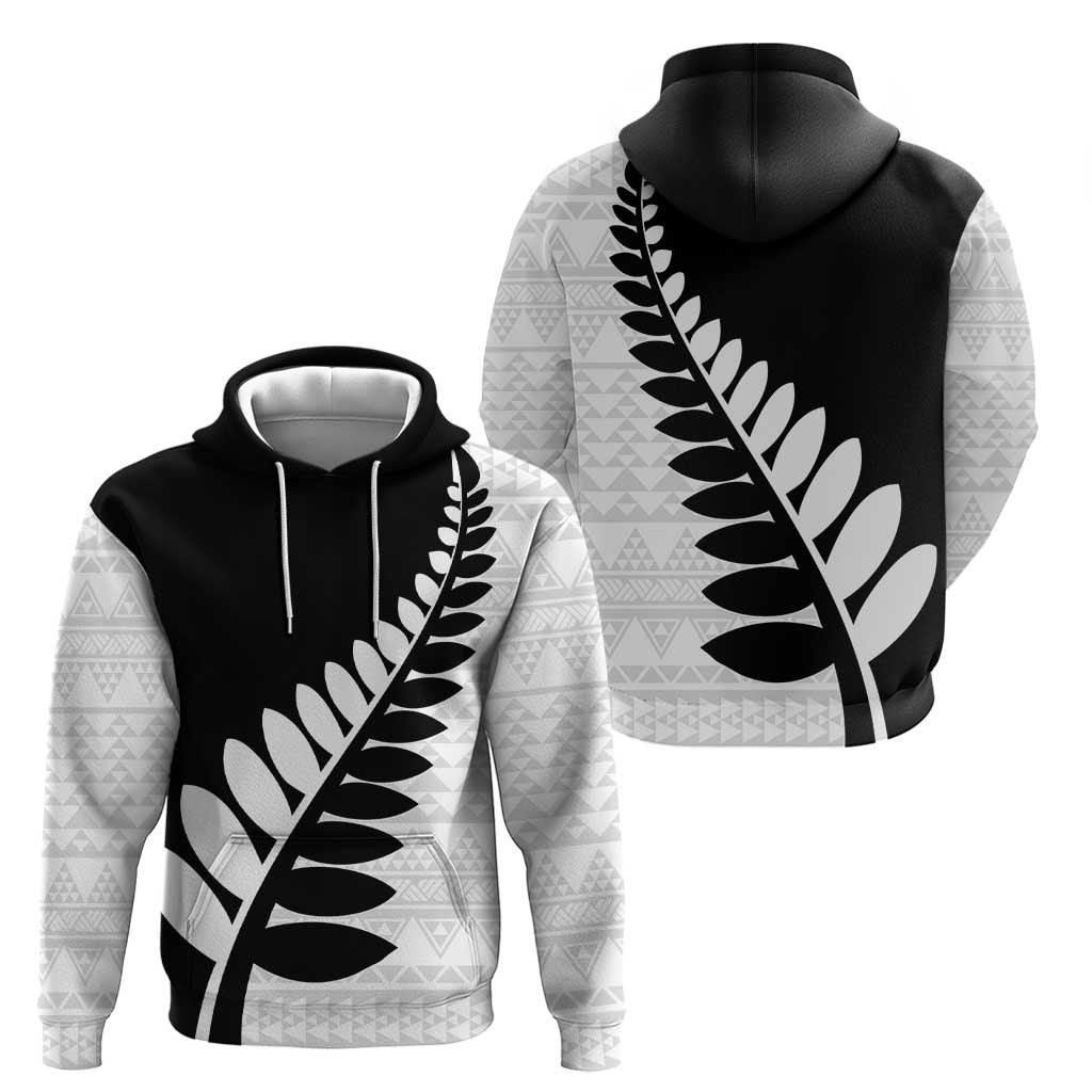 New Zealand Silver Fern Niho Taniwha Zip Hoodie LT9 - Polynesian Pride