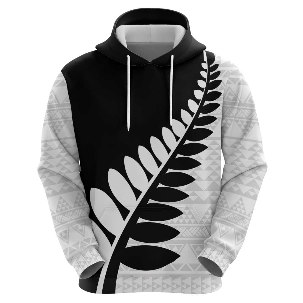New Zealand Silver Fern Niho Taniwha Zip Hoodie LT9 - Polynesian Pride