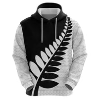 New Zealand Silver Fern Niho Taniwha Zip Hoodie LT9 - Polynesian Pride
