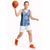 Blue Hibiscus Turle Basketball Jersey Hawaiian Style Tribal Tapa Pattern - Polynesian Pride