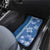 Blue Hibiscus Turle Car Mats Hawaiian Style Tribal Tapa Pattern