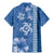 Blue Hibiscus Turle Family Matching Mermaid Dress and Hawaiian Shirt Hawaiian Style Tribal Tapa Pattern