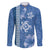 Blue Hibiscus Turle Family Matching Mermaid Dress and Hawaiian Shirt Hawaiian Style Tribal Tapa Pattern