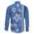 Blue Hibiscus Turle Family Matching Mermaid Dress and Hawaiian Shirt Hawaiian Style Tribal Tapa Pattern