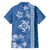 Blue Hibiscus Turle Family Matching Tank Maxi Dress and Hawaiian Shirt Hawaiian Style Tribal Tapa Pattern