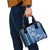 Blue Hibiscus Turle Shoulder Handbag Hawaiian Style Tribal Tapa Pattern