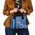 Blue Hibiscus Turle Shoulder Handbag Hawaiian Style Tribal Tapa Pattern