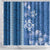 Blue Hibiscus Turle Shower Curtain Hawaiian Style Tribal Tapa Pattern