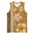 Gold Hibiscus Turle Basketball Jersey Hawaiian Style Tribal Tapa Pattern - Polynesian Pride