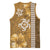 Gold Hibiscus Turle Basketball Jersey Hawaiian Style Tribal Tapa Pattern - Polynesian Pride
