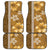 Gold Hibiscus Turle Car Mats Hawaiian Style Tribal Tapa Pattern