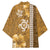 Gold Hibiscus Turle Kimono Hawaiian Style Tribal Tapa Pattern - Polynesian Pride
