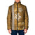 Gold Hibiscus Turle Padded Jacket Hawaiian Style Tribal Tapa Pattern - Polynesian Pride