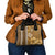 Gold Hibiscus Turle Shoulder Handbag Hawaiian Style Tribal Tapa Pattern