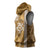 Gold Hibiscus Turle Sleeveless Hoodie Hawaiian Style Tribal Tapa Pattern - Polynesian Pride