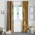 Gold Hibiscus Turle Window Curtain Hawaiian Style Tribal Tapa Pattern