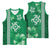 Green Hibiscus Turle Basketball Jersey Hawaiian Style Tribal Tapa Pattern - Polynesian Pride