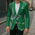 Green Hibiscus Turle Blazer Hawaiian Style Tribal Tapa Pattern - Polynesian Pride