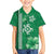 Green Hibiscus Turle Family Matching Long Sleeve Bodycon Dress and Hawaiian Shirt Hawaiian Style Tribal Tapa Pattern