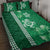 Green Hibiscus Turle Quilt Bed Set Hawaiian Style Tribal Tapa Pattern
