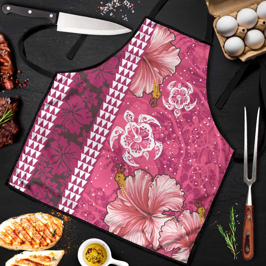 Pink Hibiscus Turle Apron Hawaiian Style Tribal Tapa Pattern - Polynesian Pride