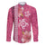 Pink Hibiscus Turle Family Matching Mermaid Dress and Hawaiian Shirt Hawaiian Style Tribal Tapa Pattern
