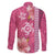 Pink Hibiscus Turle Family Matching Mermaid Dress and Hawaiian Shirt Hawaiian Style Tribal Tapa Pattern