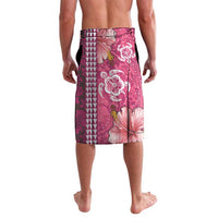 Pink Hibiscus Turle Lavalava Hawaiian Style Tribal Tapa Pattern